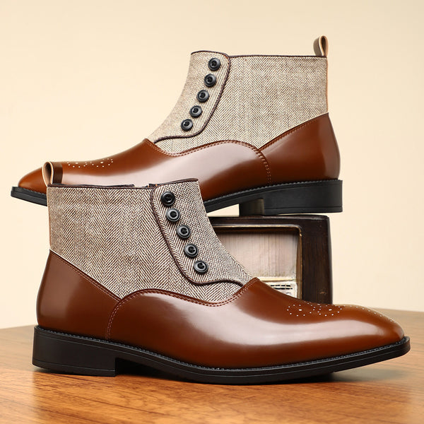 Zapatos Formales Vintage Estilo Británico en Cuero para Hombre