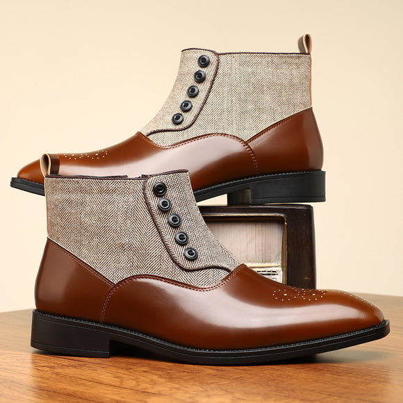 Zapatos Formales Vintage Estilo Británico en Cuero para Hombre