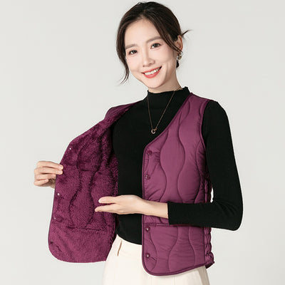 Chaleco Acolchado Térmico Ajustado para Mujer con Forro Polar - Image 3
