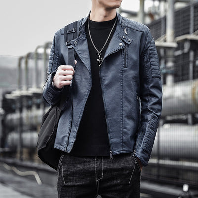 Chaqueta de Cuero para Hombre - Abrigo Elegante Otoño Invierno - Image 11