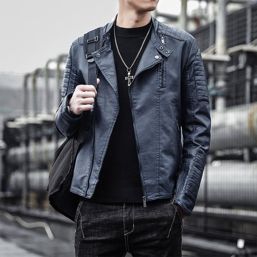 Chaqueta de Cuero para Hombre - Abrigo Elegante Otoño Invierno - Image 11