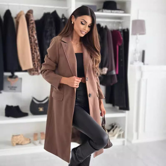 Abrigo de Lana Largo para Mujer - Elegancia Clásica de Invierno - Image 5