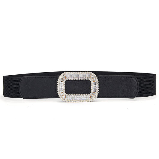 Cinturón Elástico para Mujer con Hebillas de Cristal Brillante - Versátil y Ajustable - Image 8