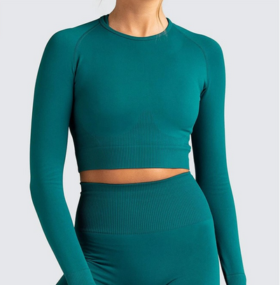 Conjunto Deportivo Sin Costuras de Alta Elasticidad para Yoga y Gimnasio - Image 18