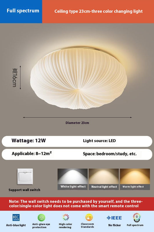 Lámpara de Techo Minimalista Nórdica Crema - Protección Ocular y Diseño Moderno - Image 6