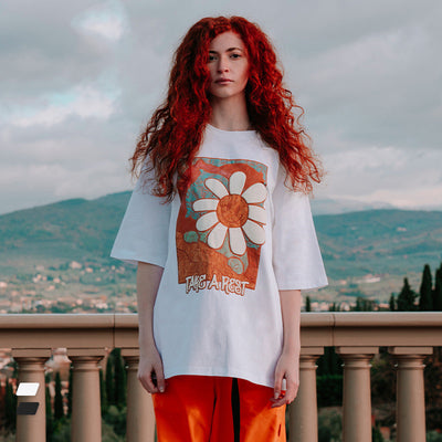 Playera Estampada con Margaritas Cartoon en Relieve - Manga Corta - Image 9