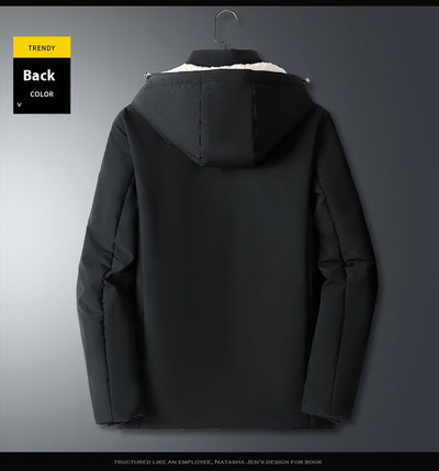 Chaqueta de Invierno para Hombre con Forro Grueso Tipo Borrego - Image 11