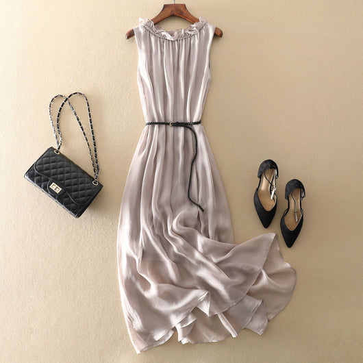 Vestido Chaleco Elegante sin Mangas Efecto Silueta Esbelta - Image 10