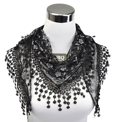 Pañuelo Étnico Floral de Gasa - Kerchief Bohemio Versátil - Image 4