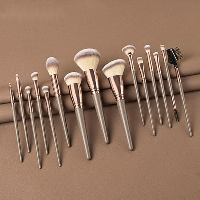 Set de 15 Brochas de Maquillaje Profesional con Aplicadores para Sombra - Image 14