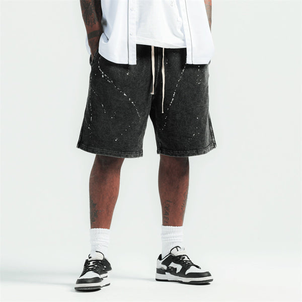 Shorts Rectos con Cintura Elástica y Cordón Ajustable para Hombre