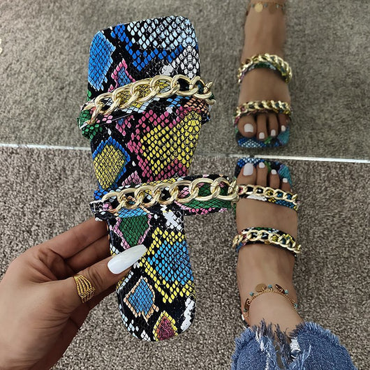 Sandalias Planas para Mujer con Diseño Serpentina y Flores - Image 29