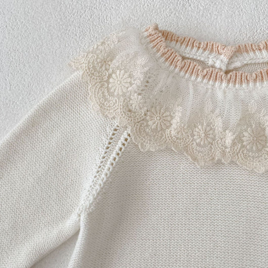 Suéter Infantil Otoño con Cuello de Encaje y Manga Larga - Image 16