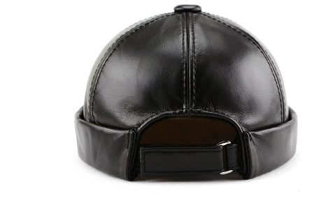 Gorro de Cuero Térmico para Hombre - Diseño Clásico sin Visera - Image 8
