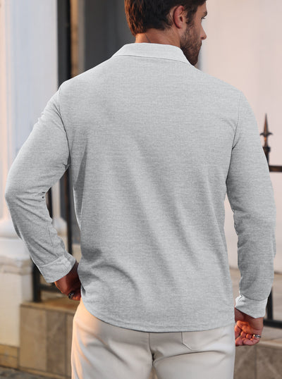 Camisa Casual Americana de Solapa para Hombre - Manga Larga - Image 16
