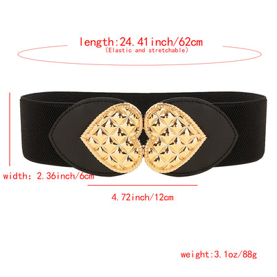 Cinturón Elástico Ancho con Hebilla Love Metalizada para Mujer - Image 11