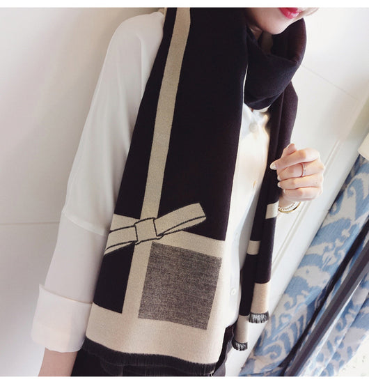 Poncho Reversible con Moño - Diseño Elegante Doble Cara - Image 3