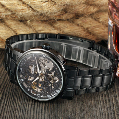 Reloj Mecánico Winner con Esfera Transparente y Correa de Acero - Image 13
