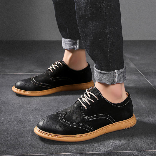 Zapatos Formales de Cuero Genuino para Hombre - Diseño Retro con Cordones - Image 3