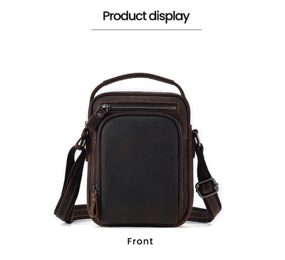 Bolsa Mensajero de Cuero Vintage para Hombre - Image 12