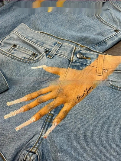 Jeans Estampados Personalizados con Diseño de Dedos - Image 11