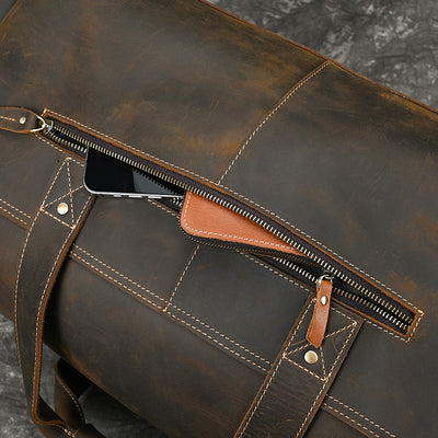 Bolsa Cruzada de Cuero Genuino para Hombre - Gran Capacidad - Image 8