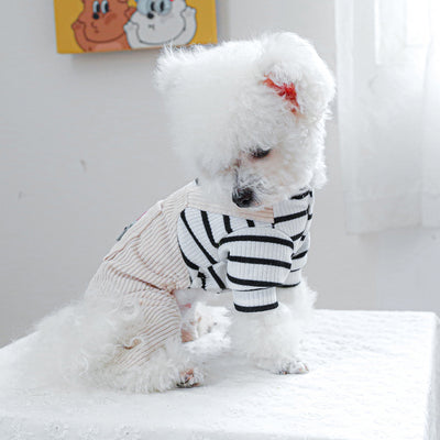 Mono Overol a Rayas para Mascotas - Diseño Clásico Blanco y Negro con Bolsillo - Image 17