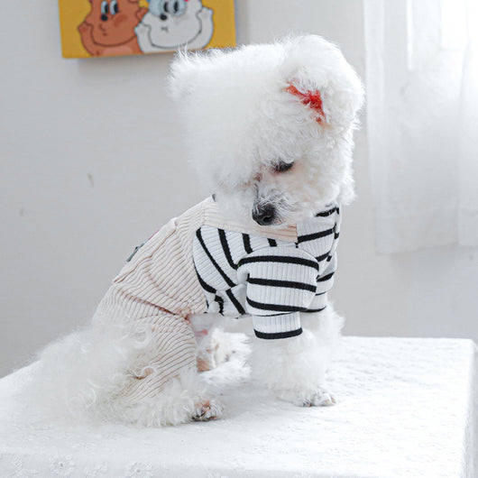 Mono Overol a Rayas para Mascotas - Diseño Clásico Blanco y Negro con Bolsillo - Image 17