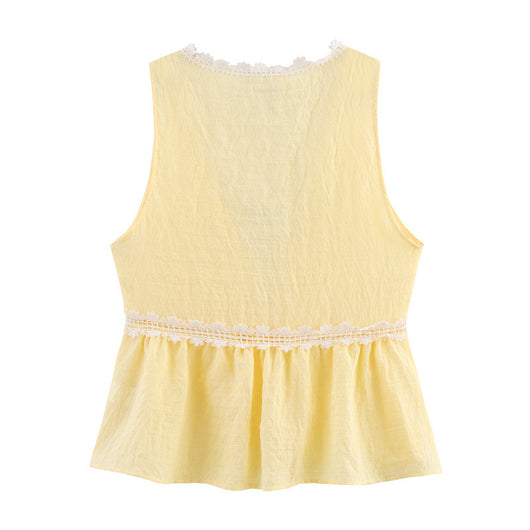 Blusa Elegante con Ribete de Encaje para Mujer - Image 8