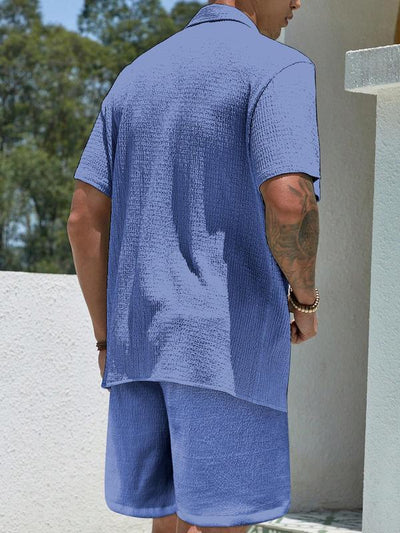 Conjunto Deportivo Hombre: Camisa y Shorts de Color Sólido - Image 12
