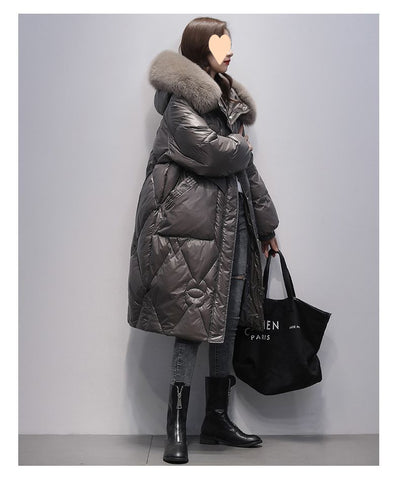 Chaqueta Acolchada Oversized con Capucha y Cuello de Piel - Tallas Grandes - Image 10
