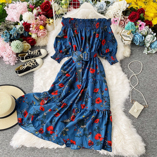 Vestido Estampado con Cuello y Mangas Farol Ajustable - Image 11