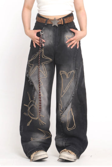 Jeans Deconstructidos con Bordado para Mujer, Colección Otoño - Image 9