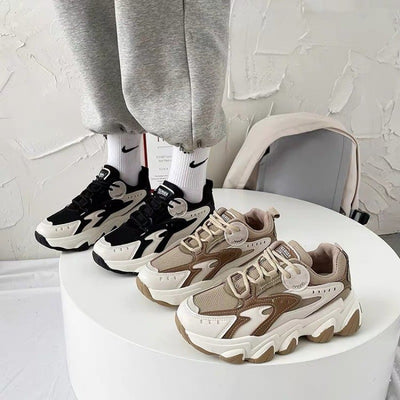 Tenis Deportivos Mujer Otoño Invierno con Bloques de Color