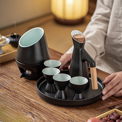 Calentador de Vino Porcelana Negra Japonesa - Image 5