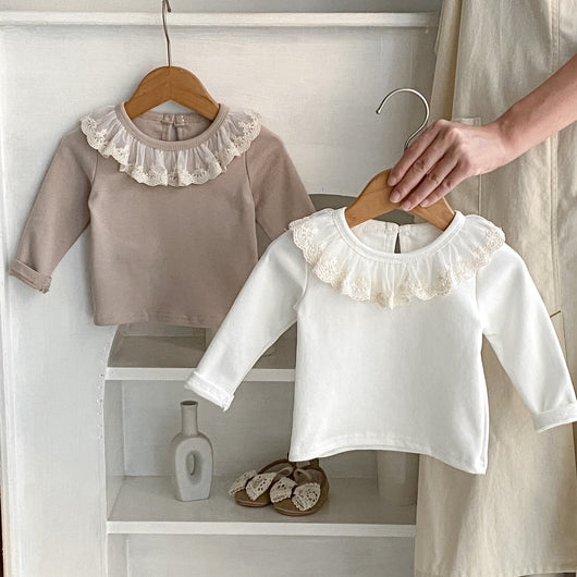 Blusa Base de Encaje Versátil para Niña - Image 2