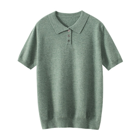Suéter Tipo Polo de Cachemira para Hombre Ejecutivo