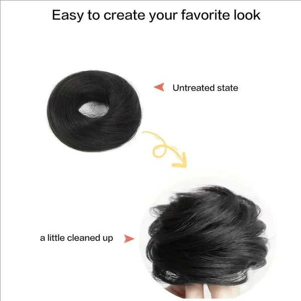 Extensión de Cabello Fluido con Banda Elástica y Efecto Natural