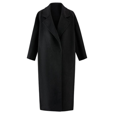 Abrigo de Lana Reversible con Efecto Agua - Elegancia Casual para Otoño e Invierno - Image 9