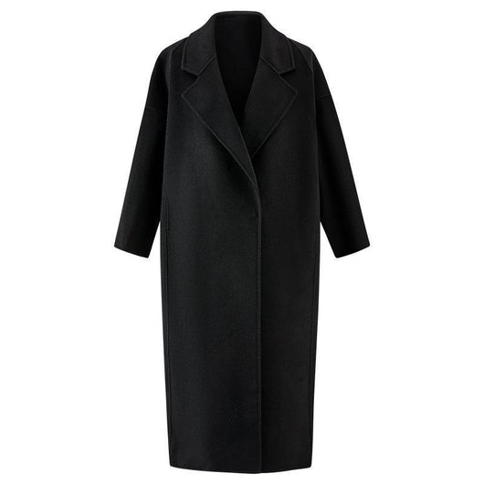 Abrigo de Lana Reversible con Efecto Agua - Elegancia Casual para Otoño e Invierno - Image 9