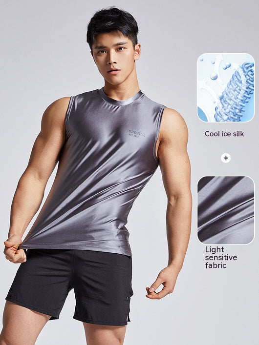 Leggings Deportivos sin Mangas de Seda Helada con Tecnología Avanzada - Image 9