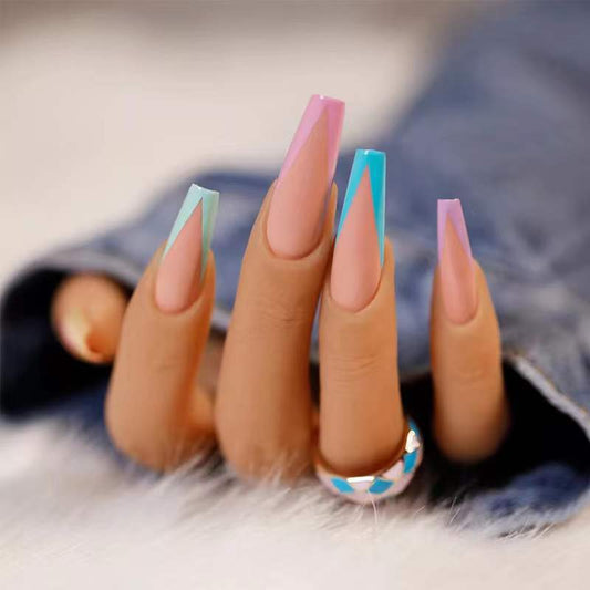 Uñas Postizas Largas de Ballet con Parches Intercambiables