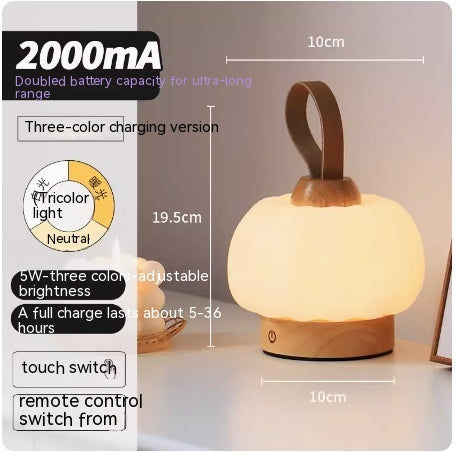 Lámpara Decorativa Calabaza Recargable - Luz LED Portátil - Image 6