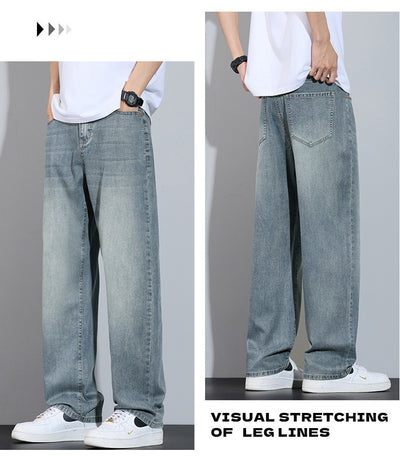 Pantalones Anchos de Seda Helada Casual Transpirables - Image 25