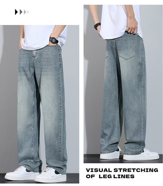Pantalones Anchos de Seda Helada Casual Transpirables - Image 25
