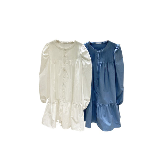 Vestido Camisero con Mangas Volantes y Cintura Alta - Image 10