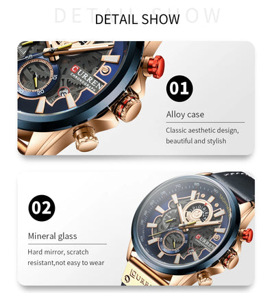 Reloj Multifuncional con Calendario y Correa Resistente al Agua para Hombre - Image 16