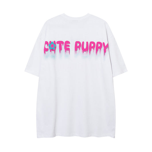 Camiseta Suelta Estampado Graffiti Cartoon para Hombre - Image 16