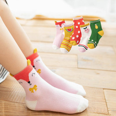 Calcetines Infantiles de Algodón Peinado con Diseños de Caricaturas - Image 3