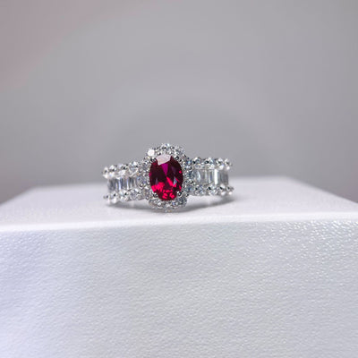 Anillo de Rubí Rojo Sangre de Paloma Vintage Elegante para Mujer - Image 13